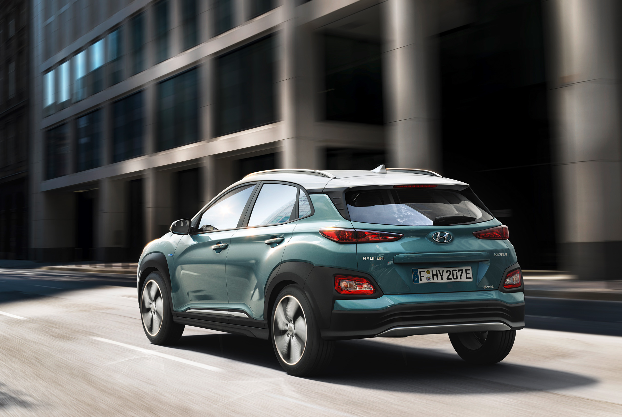 Hyundai Kona Electric, vista posteriore