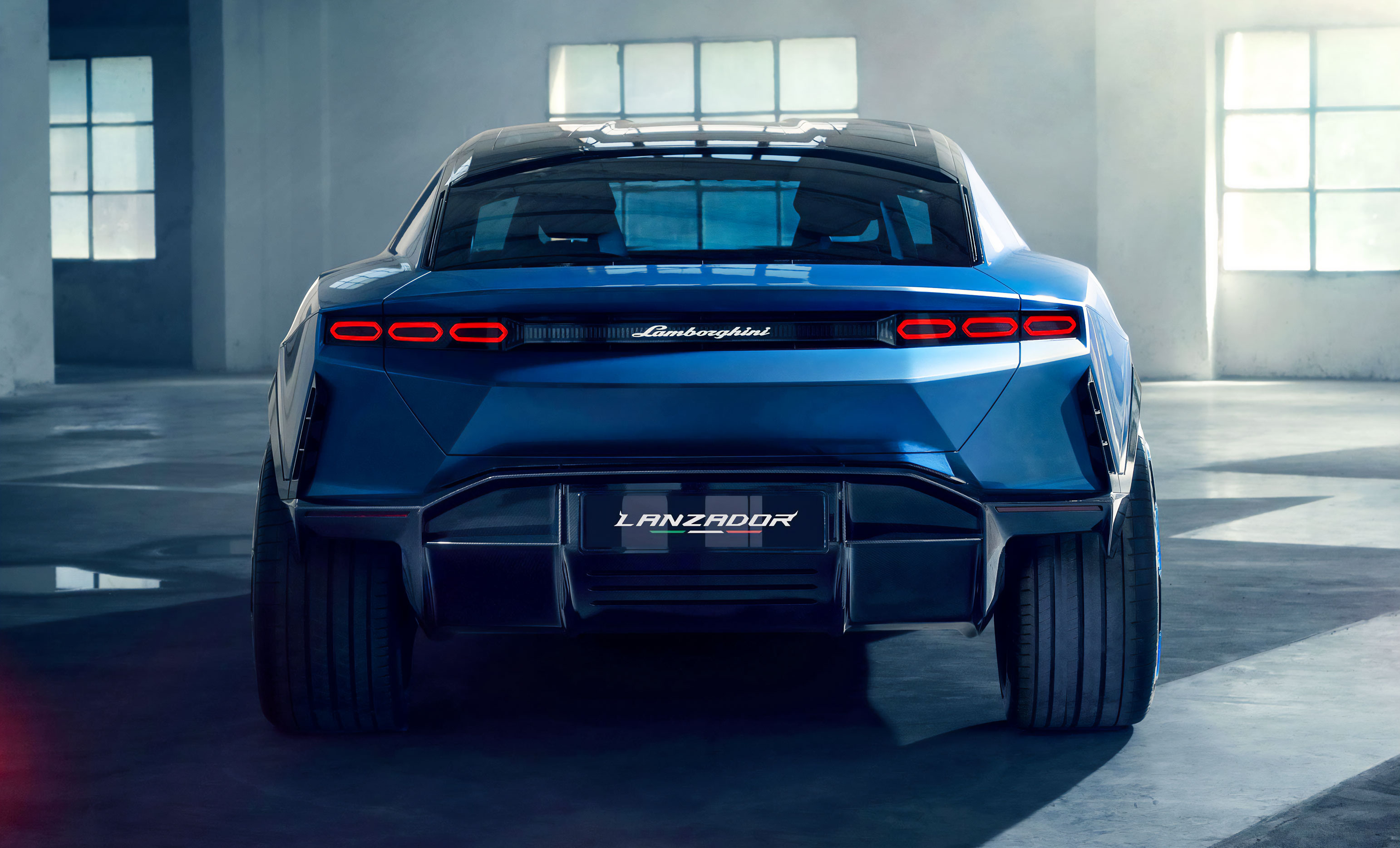 Lamborghini Lanzador, vista posteriore
