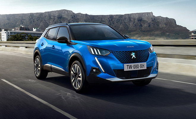 Peugeot e-2008, laterale