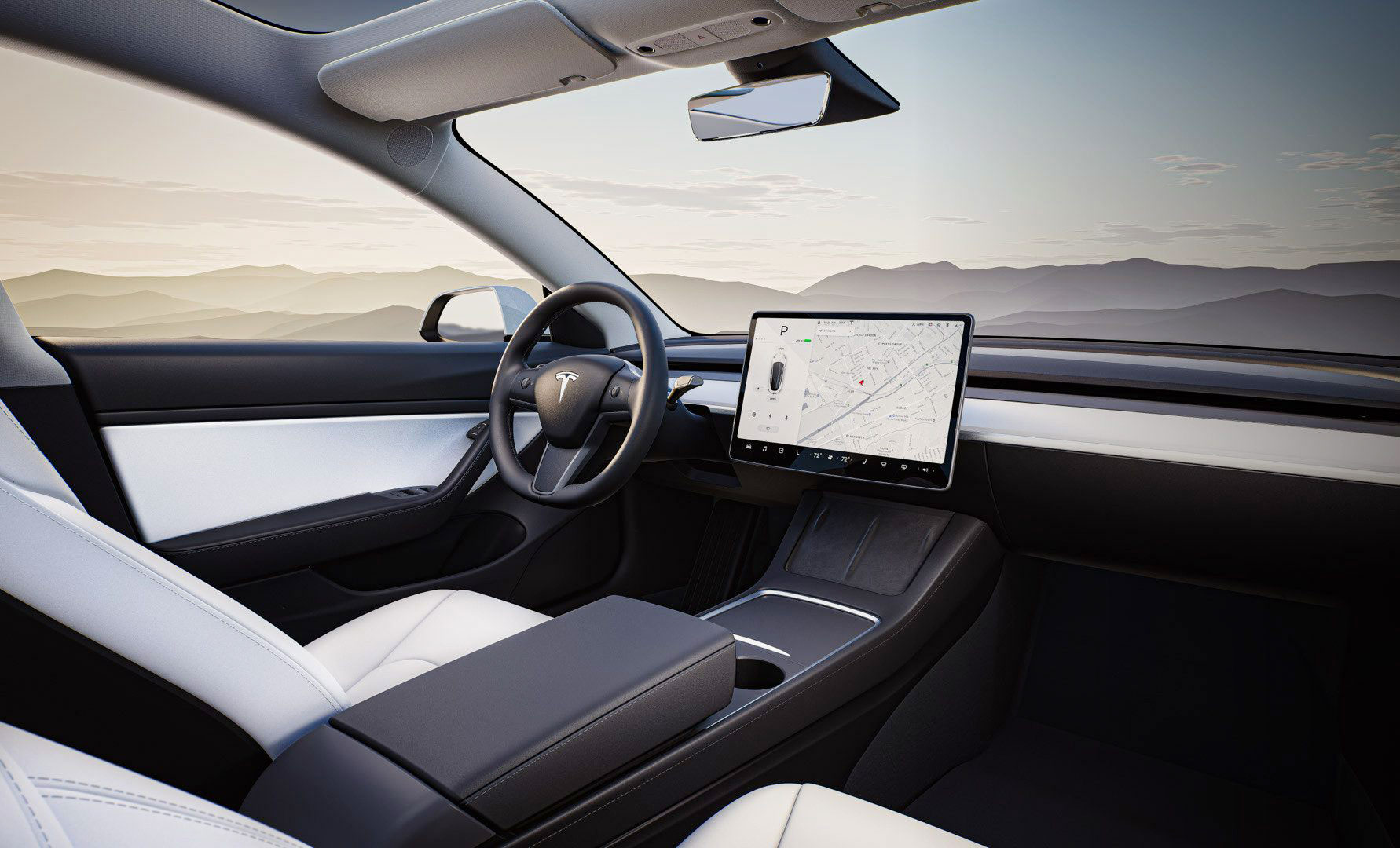 Tesla Model 3, interni