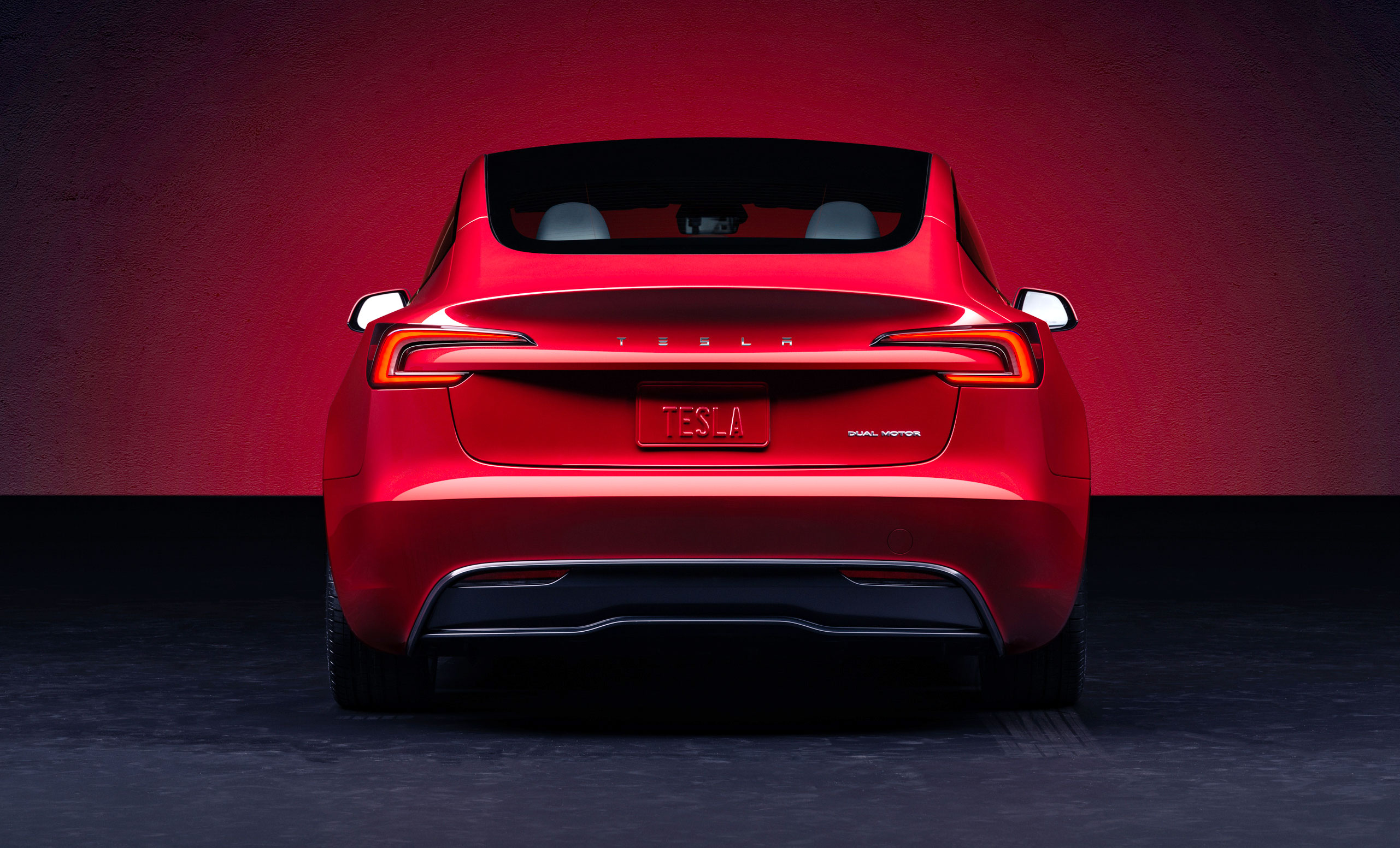 Tesla Model 3, vista posteriore
