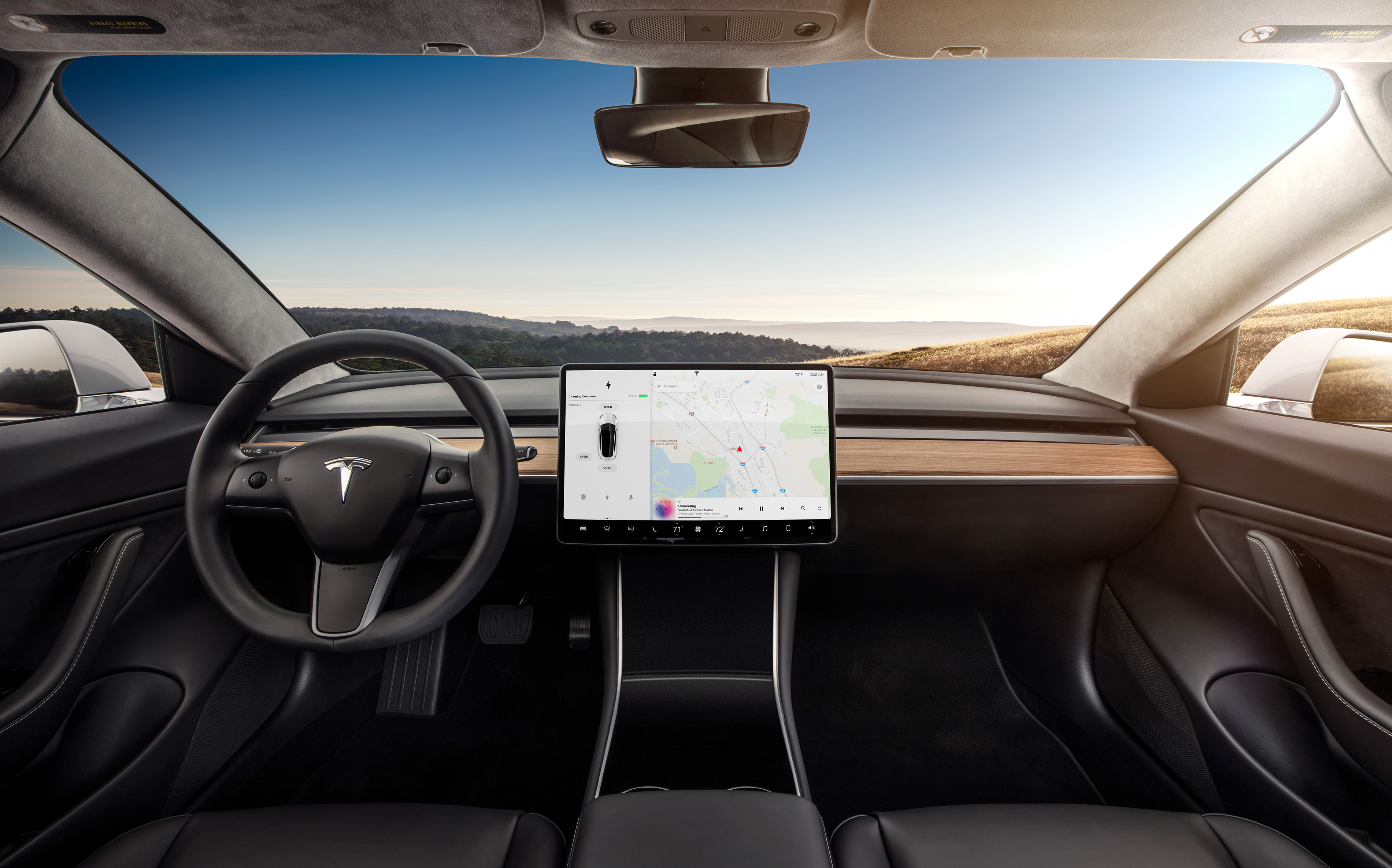 Tesla Model 3, interni