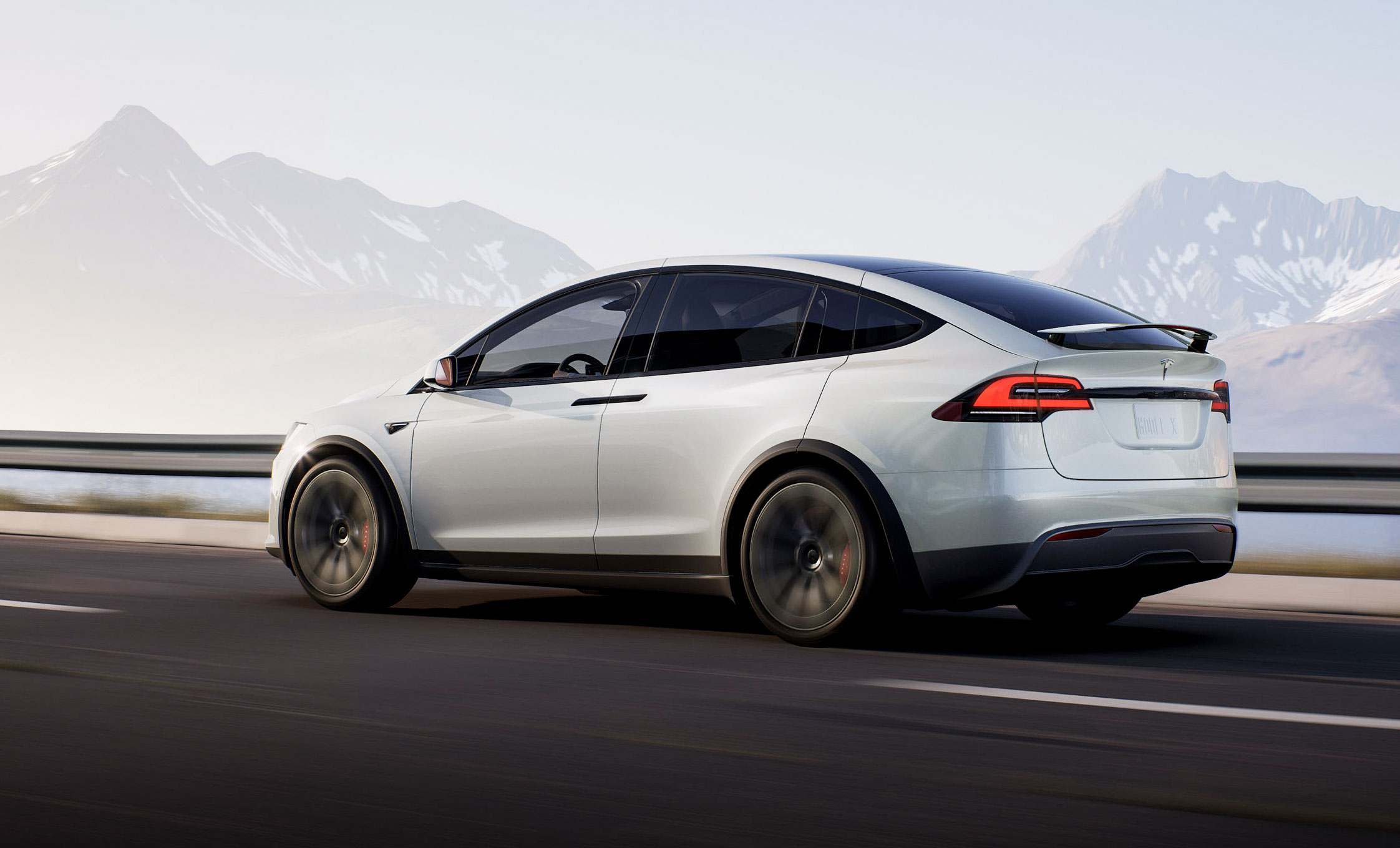 Tesla Model X, vista posteriore