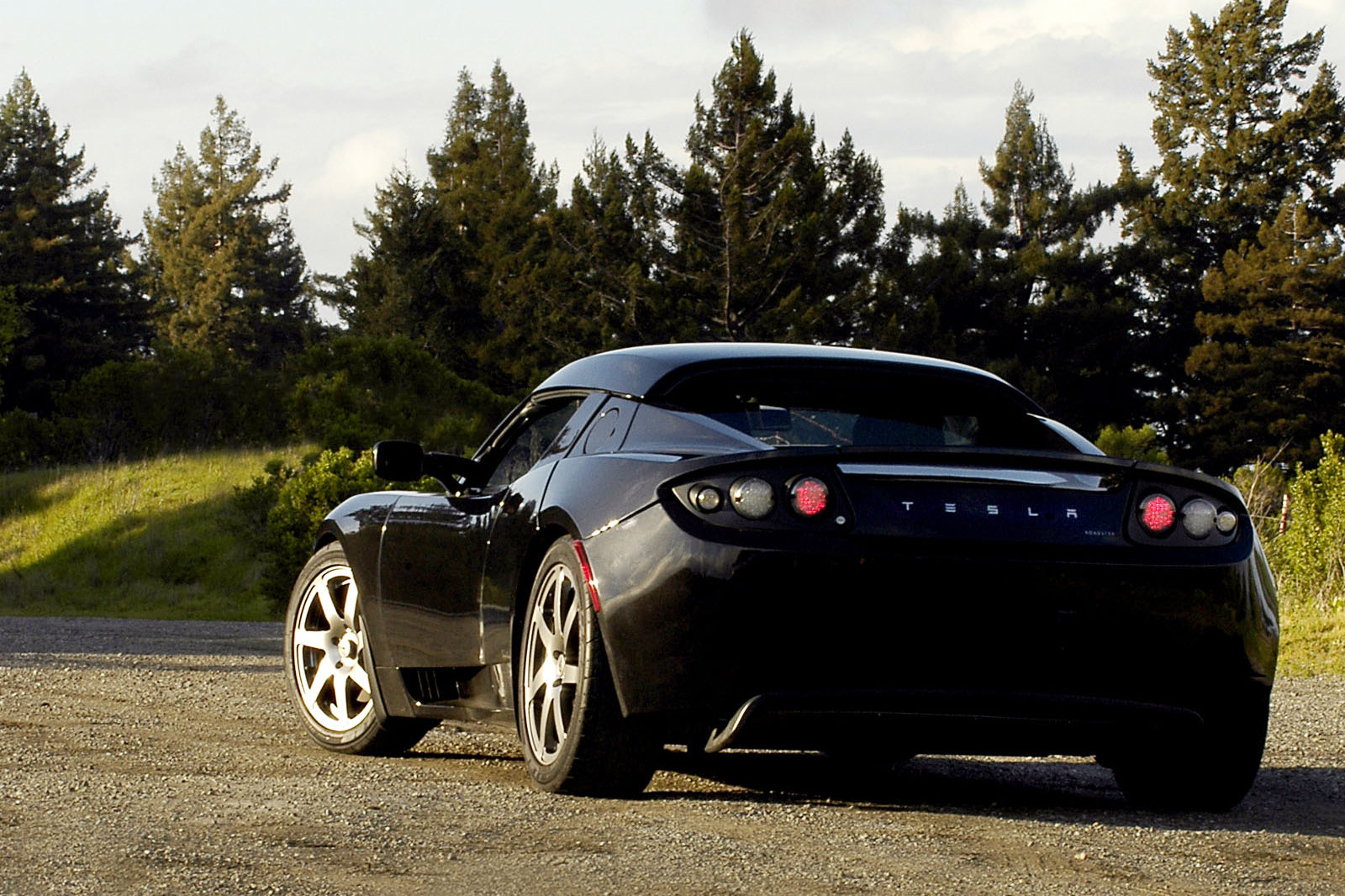 Tesla Roadster, vista posteriore